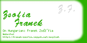 zsofia franek business card